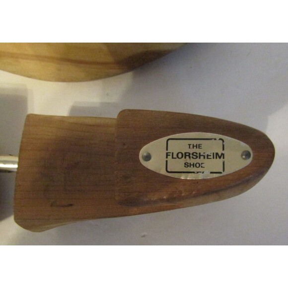 Vintage Mens Wooden Shoe Trees Forms Florsheim& Bostonian 2 Pair Stretchers Horn - Picture 4 of 7